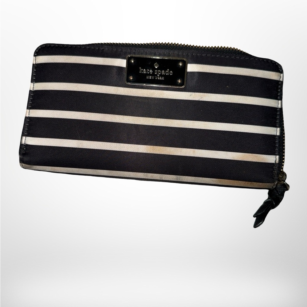 Kate Spade Navy and White Striped Wallet